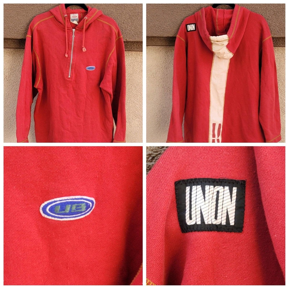 Vtg Union Bay 1/2 Zip Hoodie